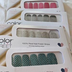 Color street nail polish strips lot of 4